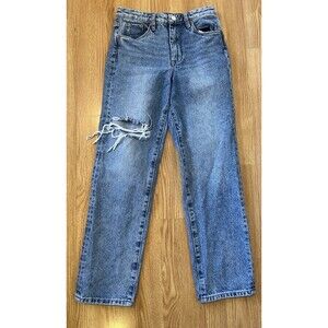 Blank NYC Distressed Light Wash Straight Leg “ The Howard” Jeans Size 25